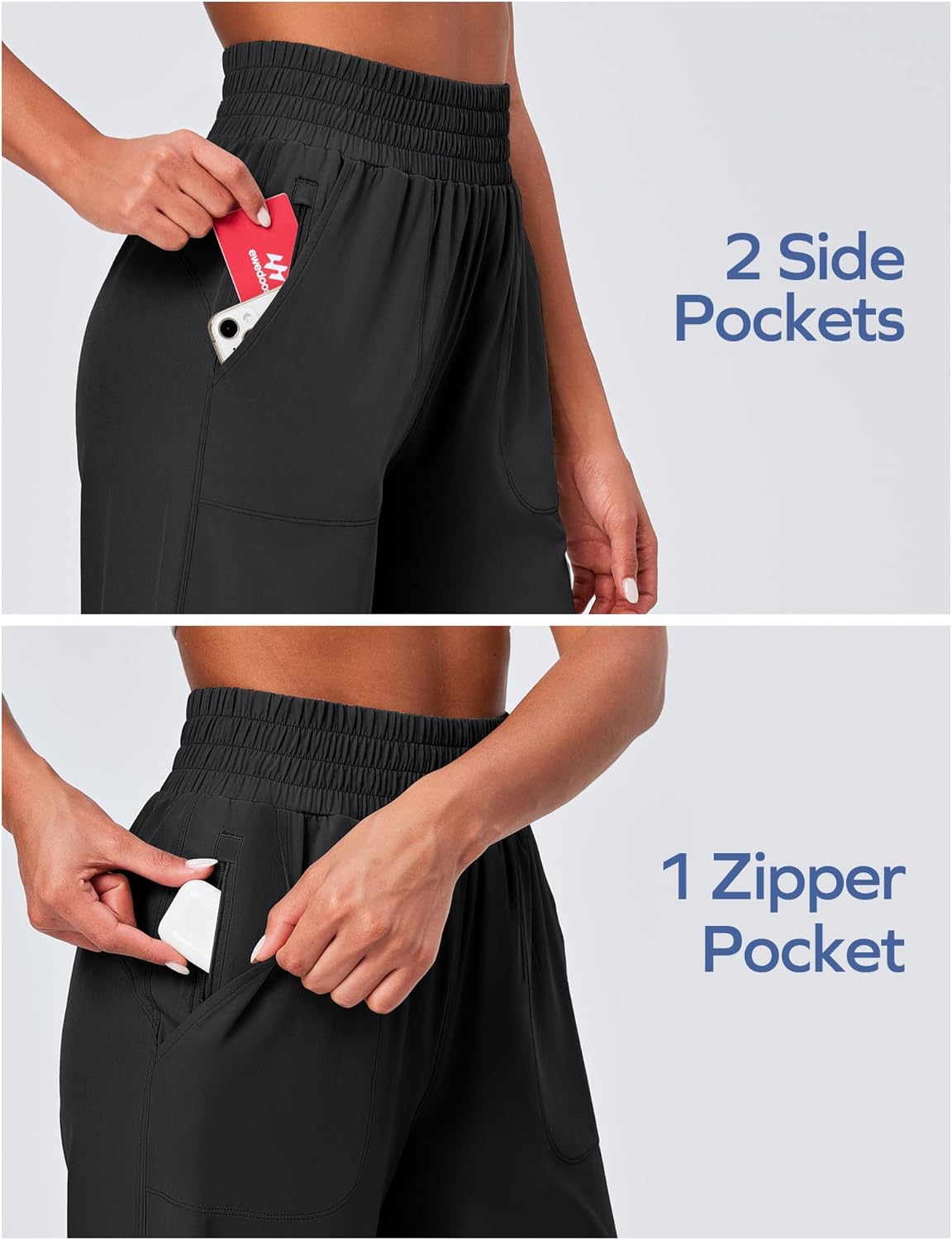 Ewedoos Wide Leg Pants Woman Lightweight Sweatpants Travel Track Work Yoga Dress Pants High Waisted with Pockets Casual - Image 5