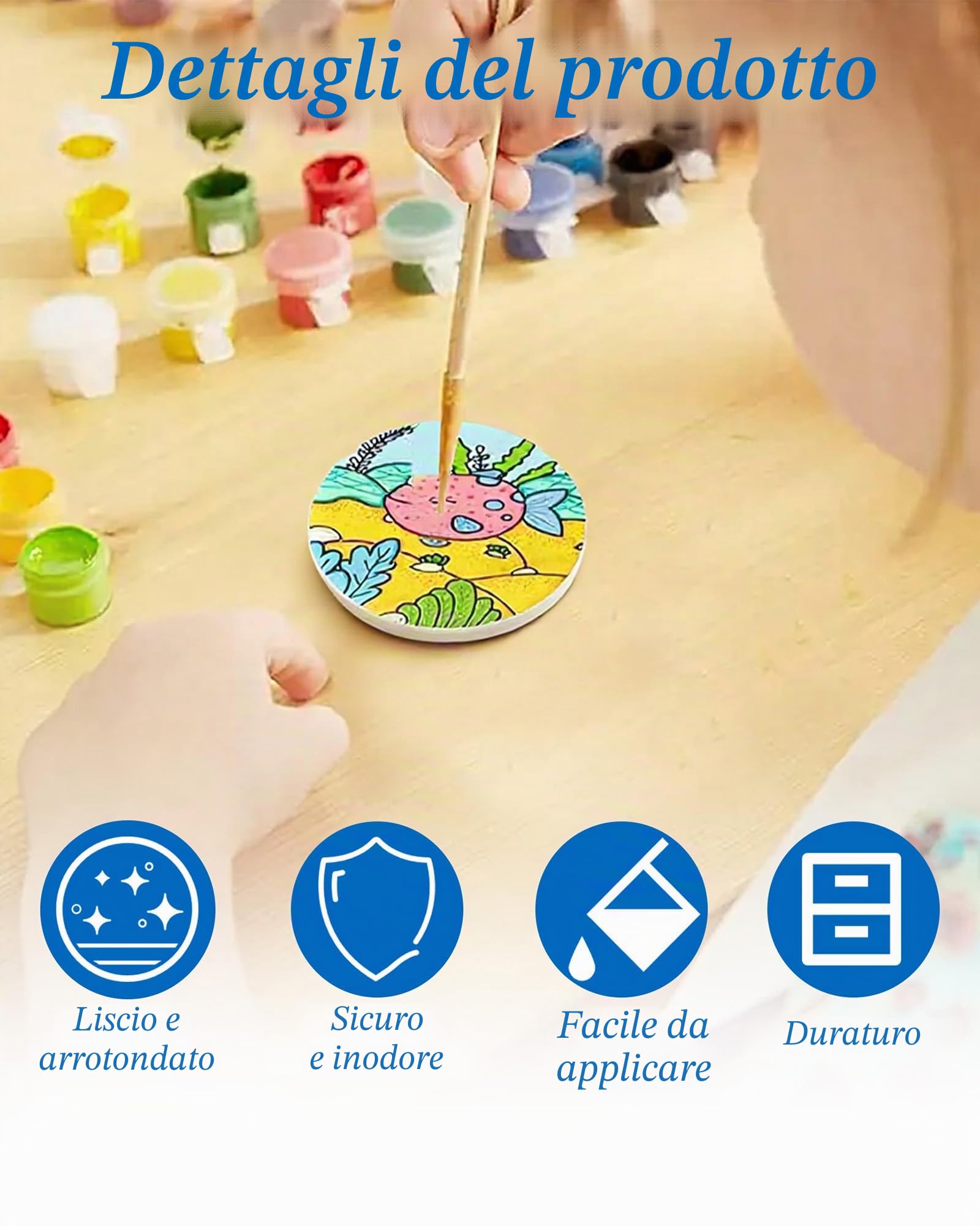 Sassi da Dipingere Piatti 50 Pezzi: Ciottoli Rotondi Bianchi da Pittura Pietre Bianche Piatte per Arti e Mestieri Pittura Decorazione Giardino Decorazione Acquario Diametro 5 cm