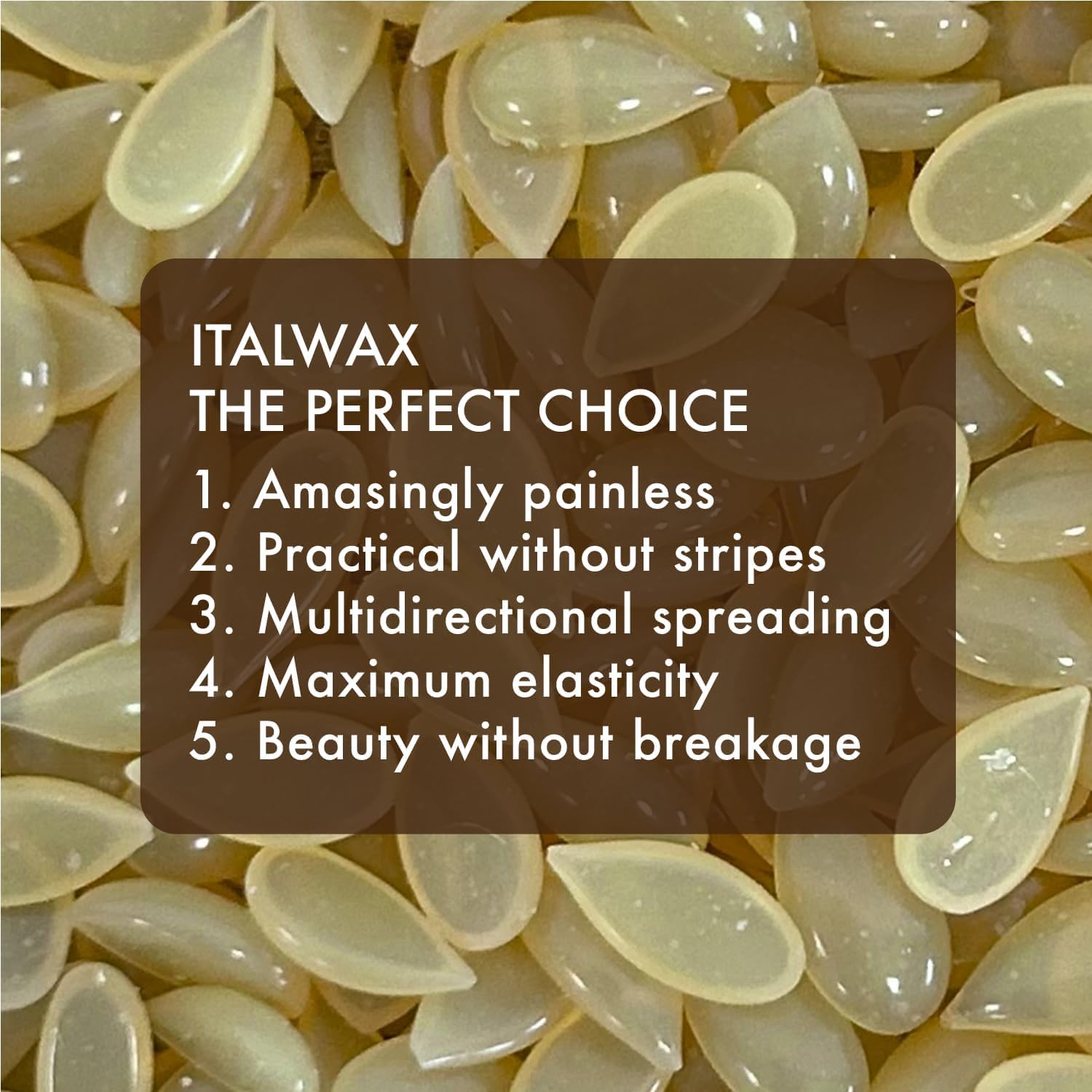 Italwax Natural – 1Kg - Waxing Perlen für Haarentfernung - Natürliche Formulierung für alle Hauttypen - Duftlos - Empfohlen für Bikinizone und Achseln
