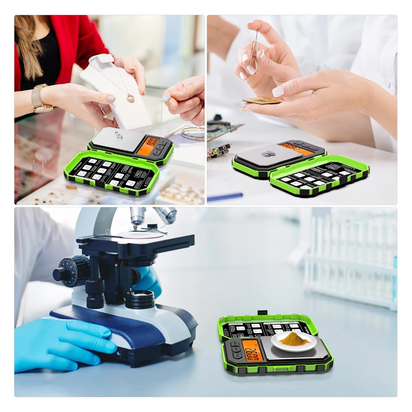 Bascula Precision Báscula de Cocina Báscula digital Mini báscula electrónica portátil de 200g/0,01g, báscula de bolsillo profesional de precisión con pesas de calibración de 50g para uso doméstico y d