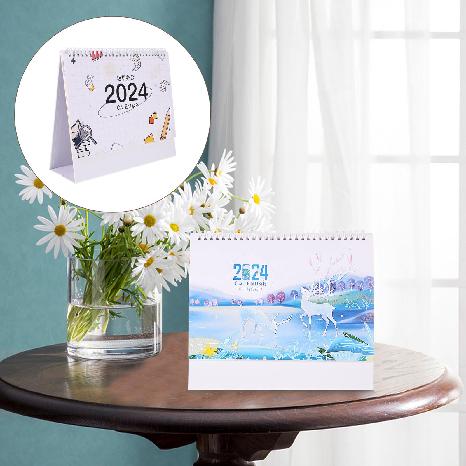 Veemoon Calendario da Tavolo Mensile Calendario da Tavolo per Uso Domestico e Ufficio per Uso Quotidiano