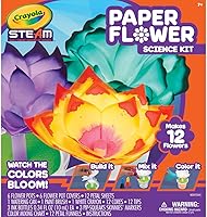 Crayola STEAM Paper Flower Science Kit - Color Changing Wicking Flowers Craft for Kids Ages 7+