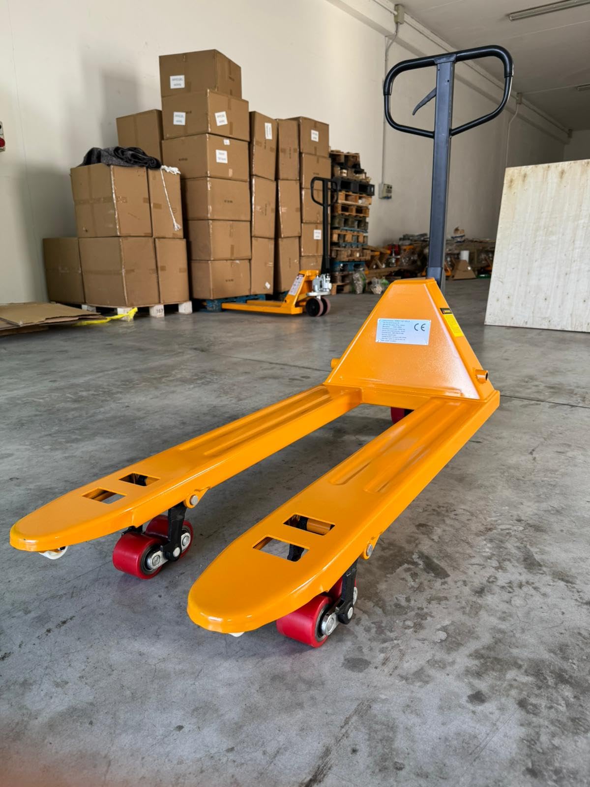 Transpallet Manuale - Portata 3000 kg - Traspallet Birullo con 4 Rulli in Poliuretano PU