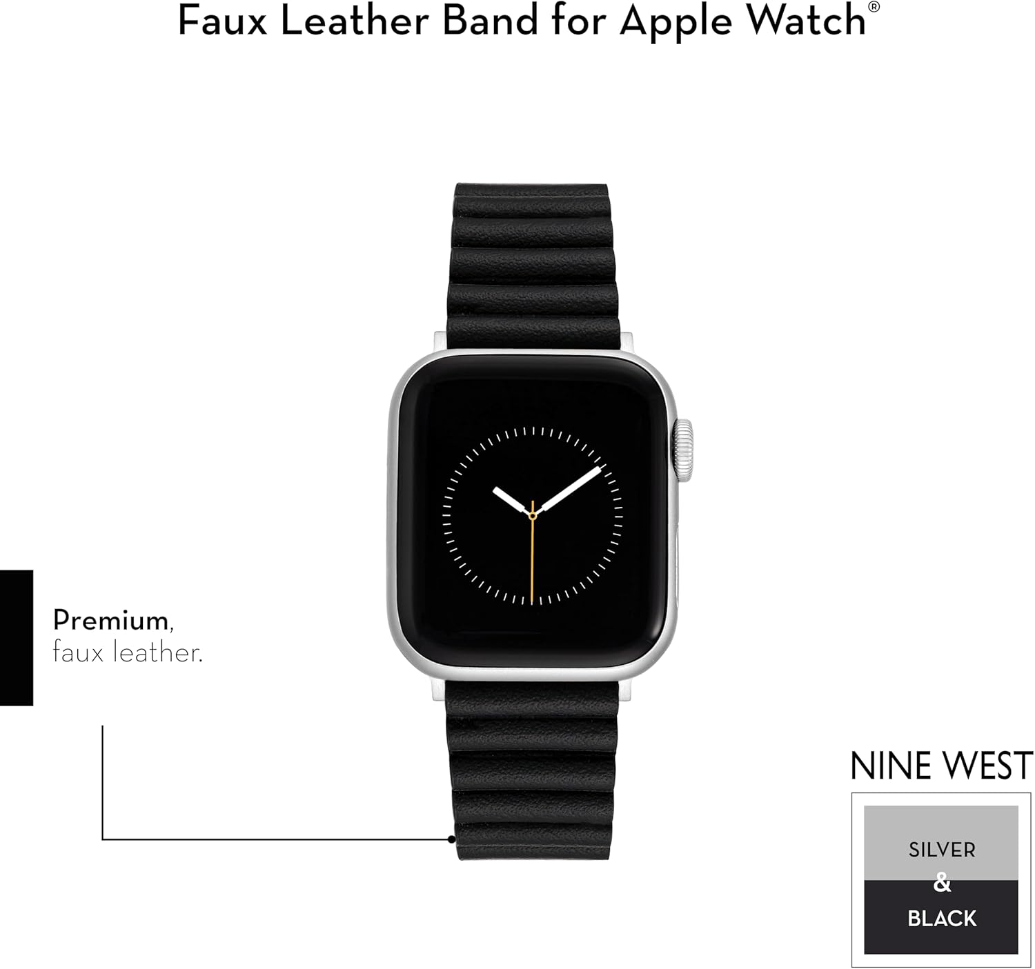 Nine West Fashion Strap Band for Apple Watch Secure, Adjustable - Image 4