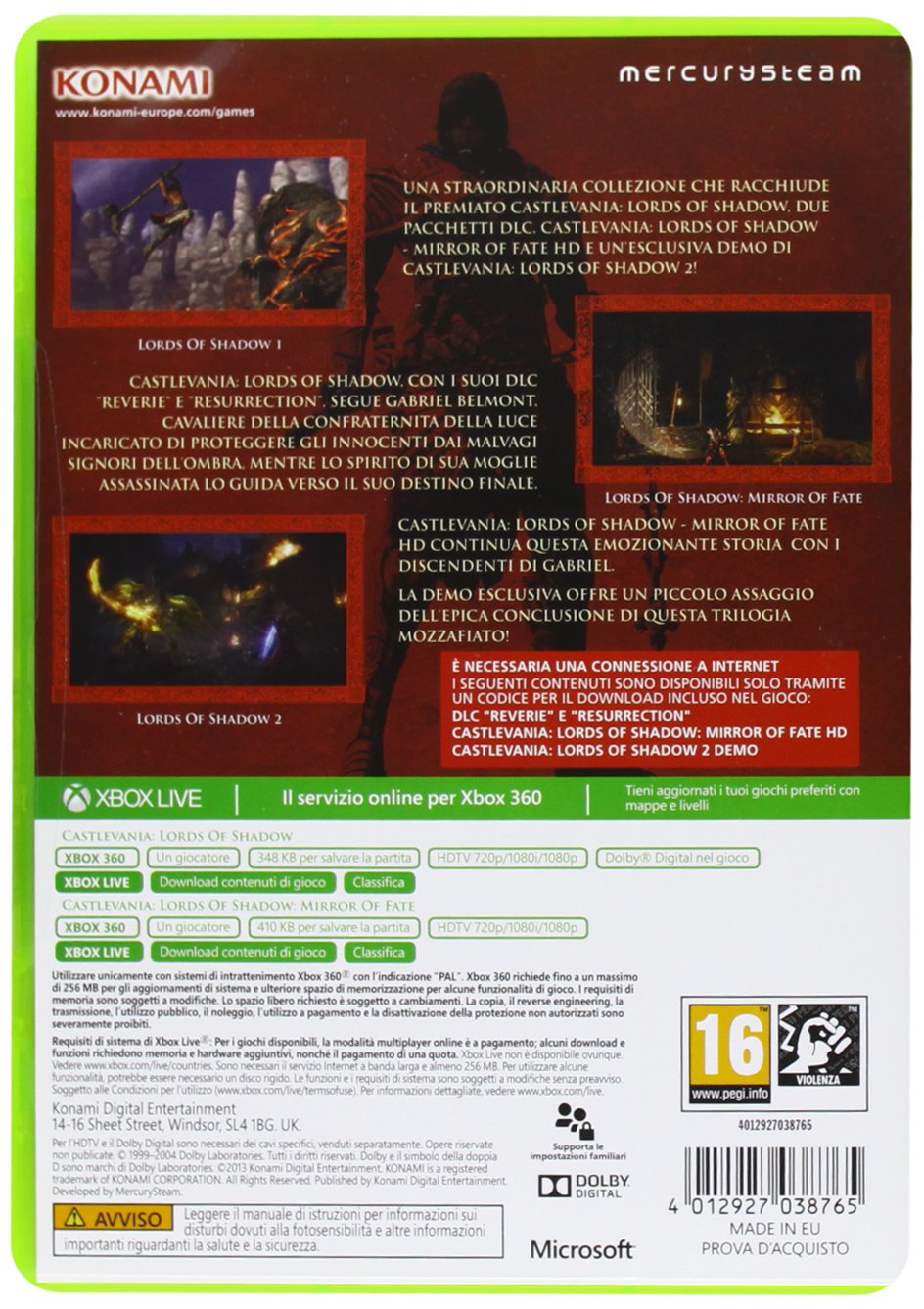 Castlevania - HD Collection - Konami - Azione, Action-Adventure - Gioco da Tavolo - Horror, Fantasy - Età: 216+