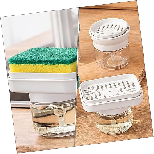 Miniatura 9 de Dispensador de jabón para fregadero de cocina, dispensador de jabón para fregadero, dispensador de jabón, fregadero de cocina, soporte de esponja,