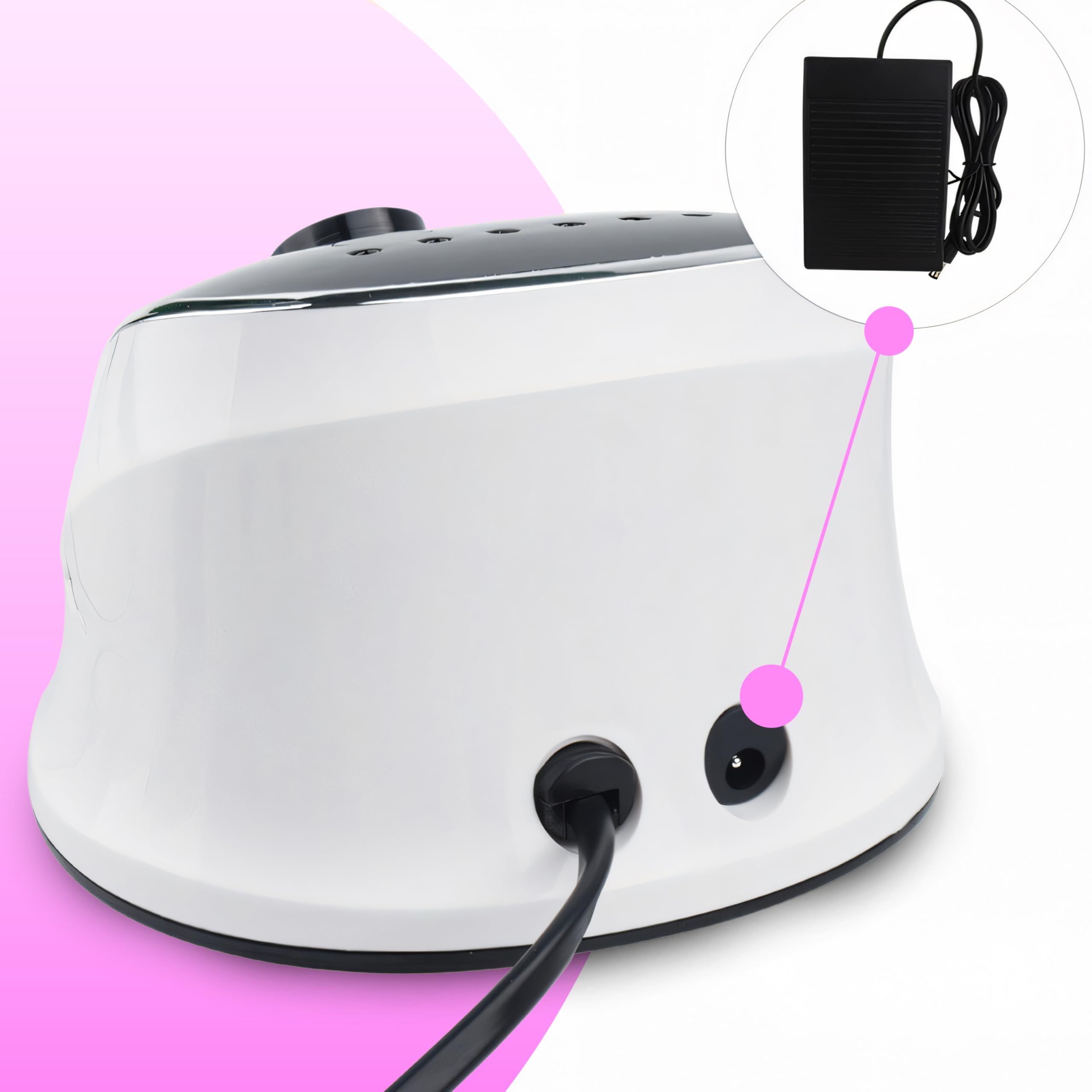 Retoo Fresa per Unghie 35000 giri/min, 6 Testine Di Levigatura, Fresa elettrica lima professionale con display a LED, fresa in gel, callo, rimozione manicure, pedicure, velocità regolabile, nero
