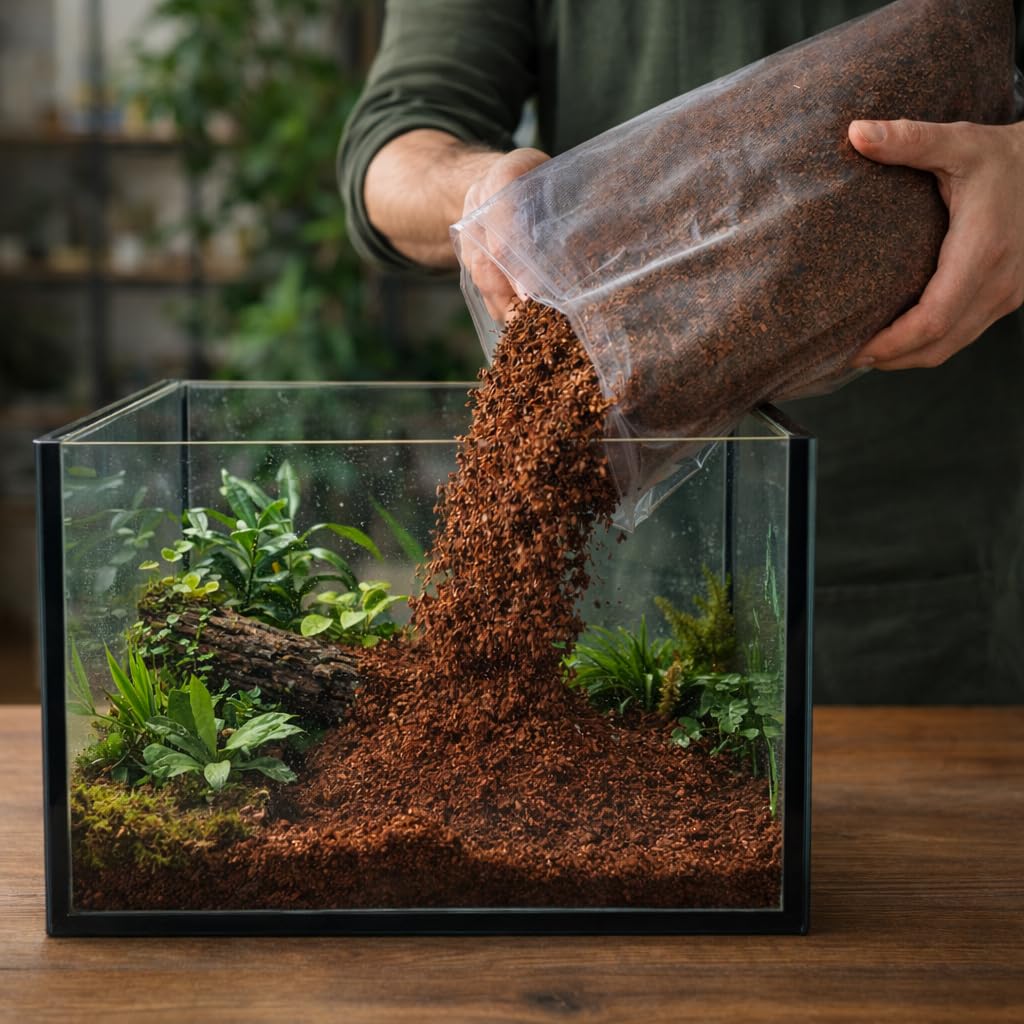 Happet Podłoże kokosowe luźne 3L – naturalny substrat dla terrariów i roślin tropikalnych, gotowe do użycia, utrzymuje wilgotność i poprawia strukturę gleby