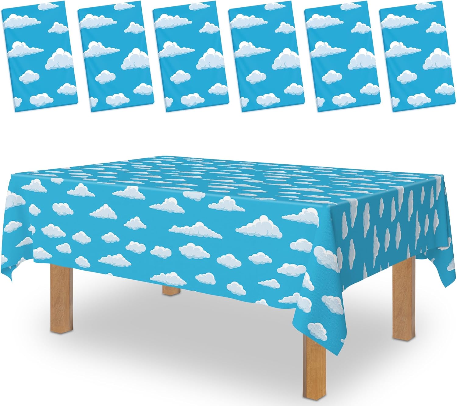 ArtCreativity Cloud Tablecloth 6 Pack Cloud Decorations