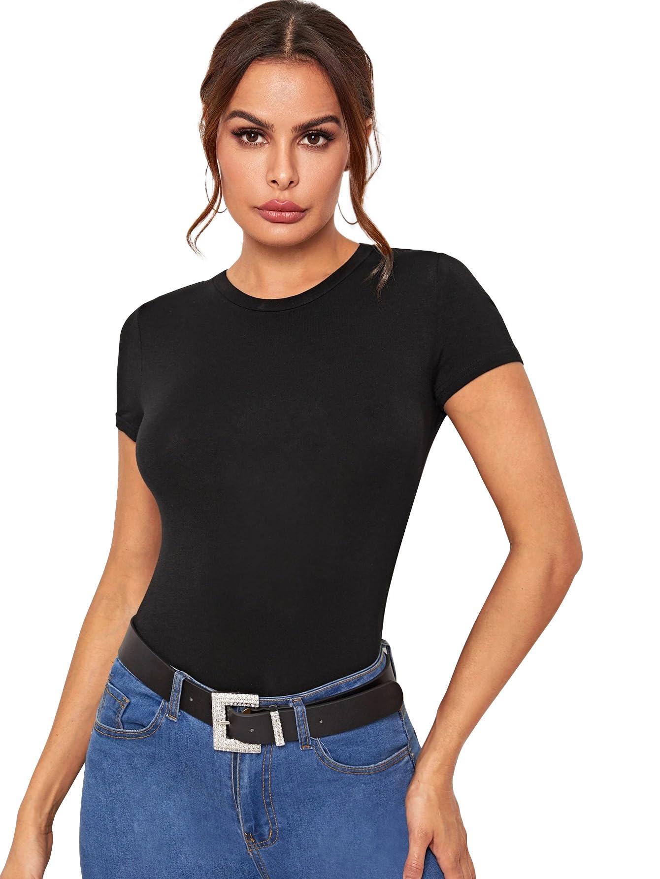 toochki Tops for Women Crop Top for Women's Tank Activewear Tee Sports Casual Round Neck Cotton Camisole-picture-31