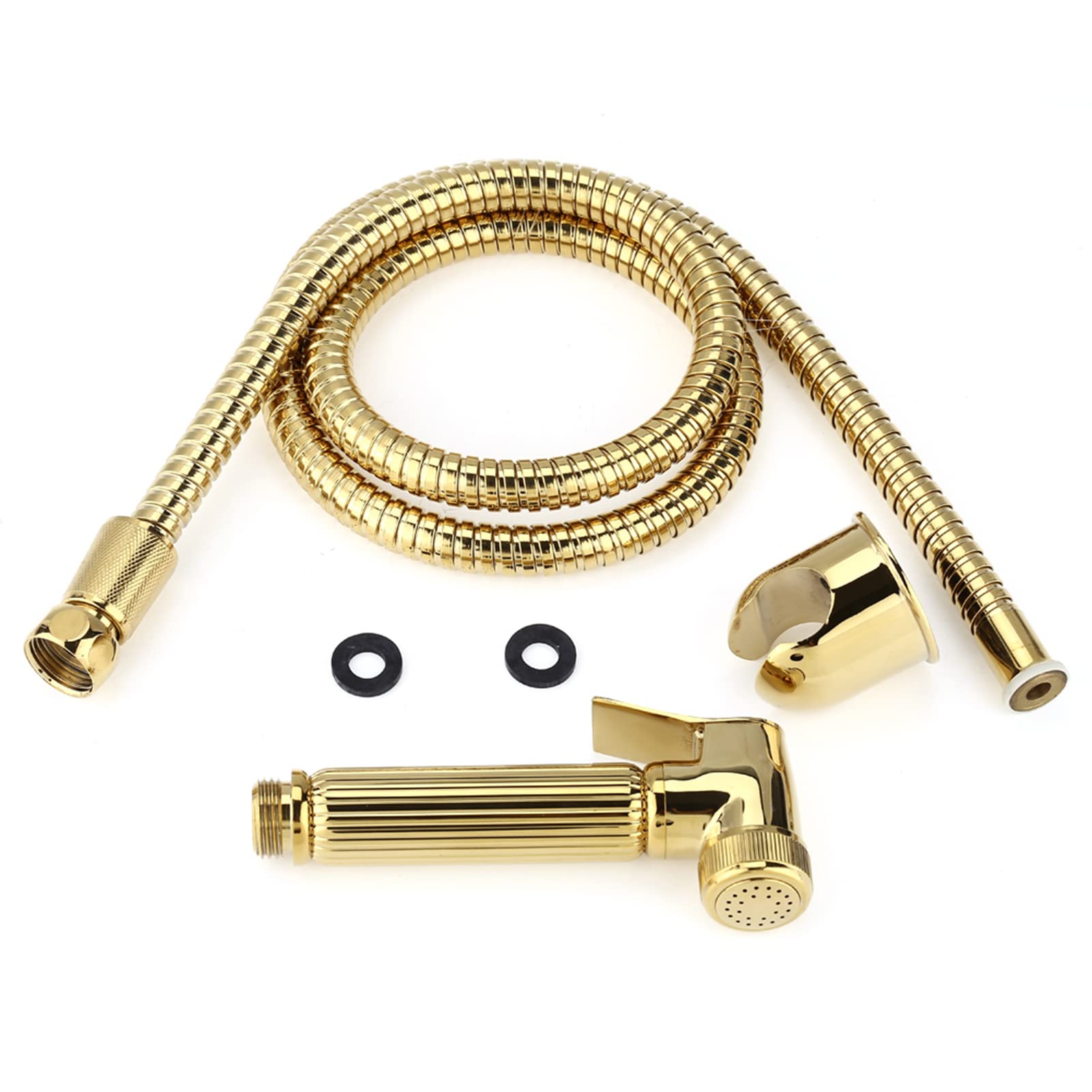 Spruzzatore per bidet portatile per WC, attacco per bidet a parete in ottone con tubo flessibile, spruzzatore d'acqua per WC per l'igiene personale e la pulizia del bambin