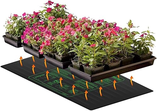 Miniatura 18 de iPower Alfombrilla térmica duradera de 10 x 20 pulgadas con certificación ETL, cálida almohadilla de calentamiento hidropónico para germinación