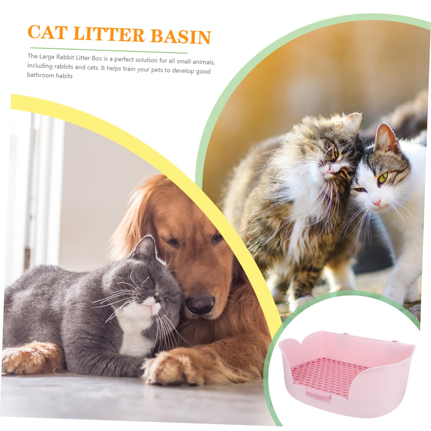 BESTonZON Lettiera per Animali per Conigli e Cavia Design Adatta e Ufficio per Addestramento e Comfort
