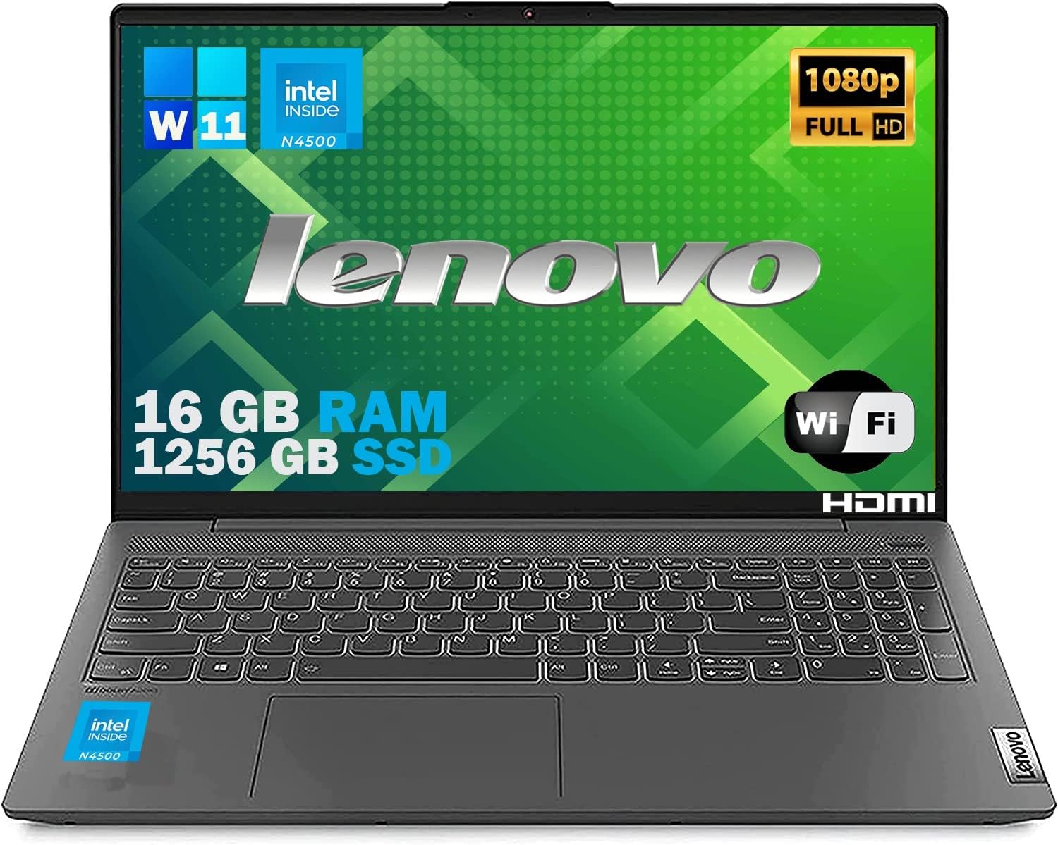 Lenovo, Pc portatile notebook pronto alluso, Display FHD 15,6, cpu N4500, ram 16Gb, sshd 1256Gb, windows 11 pro, computer portatile MOUSE e BORSA OMAGGIO, Tastiera Italiana Lenovo, Pc portatile notebook pronto alluso, Display FHD 15,6, cpu N4500, ram 16Gb, sshd 1256Gb, windows 11 pro, computer portatile MOUSE e BORSA OMAGGIO, Tastiera Italiana