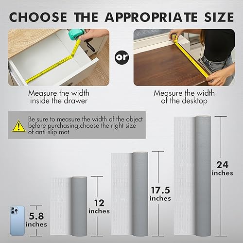 Miniatura 4 de Viseeko Revestimiento para estantes y cajones para gabinetes de cocina, revestimientos de gabinete no adhesivos para estantes, papel de estante de