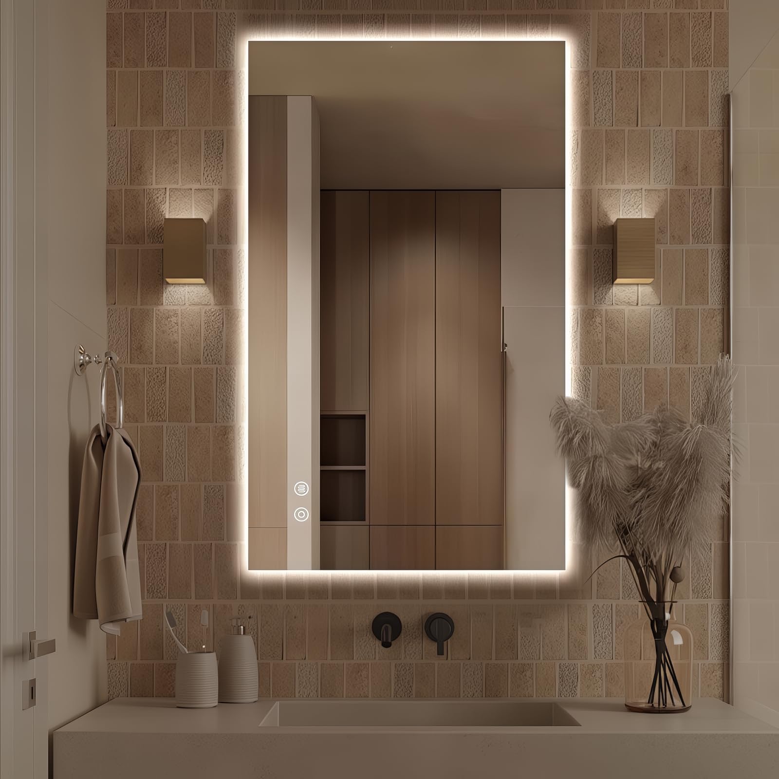 Amazon.com: Niccy Led Mirror for Bathroom, 40