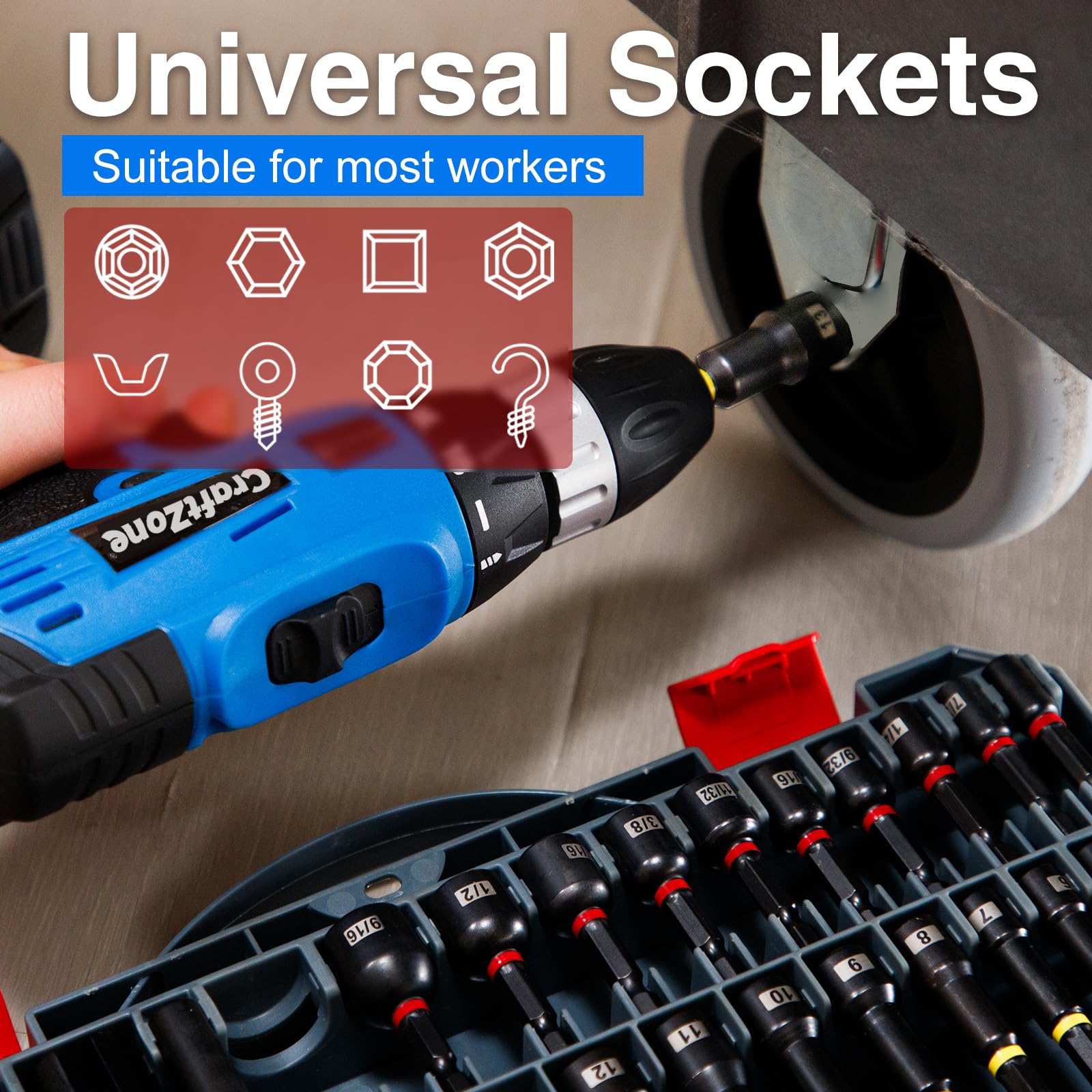 Amazon.com: 80-Piece Magnetic Nut Driver Set, Impact Driver Bit