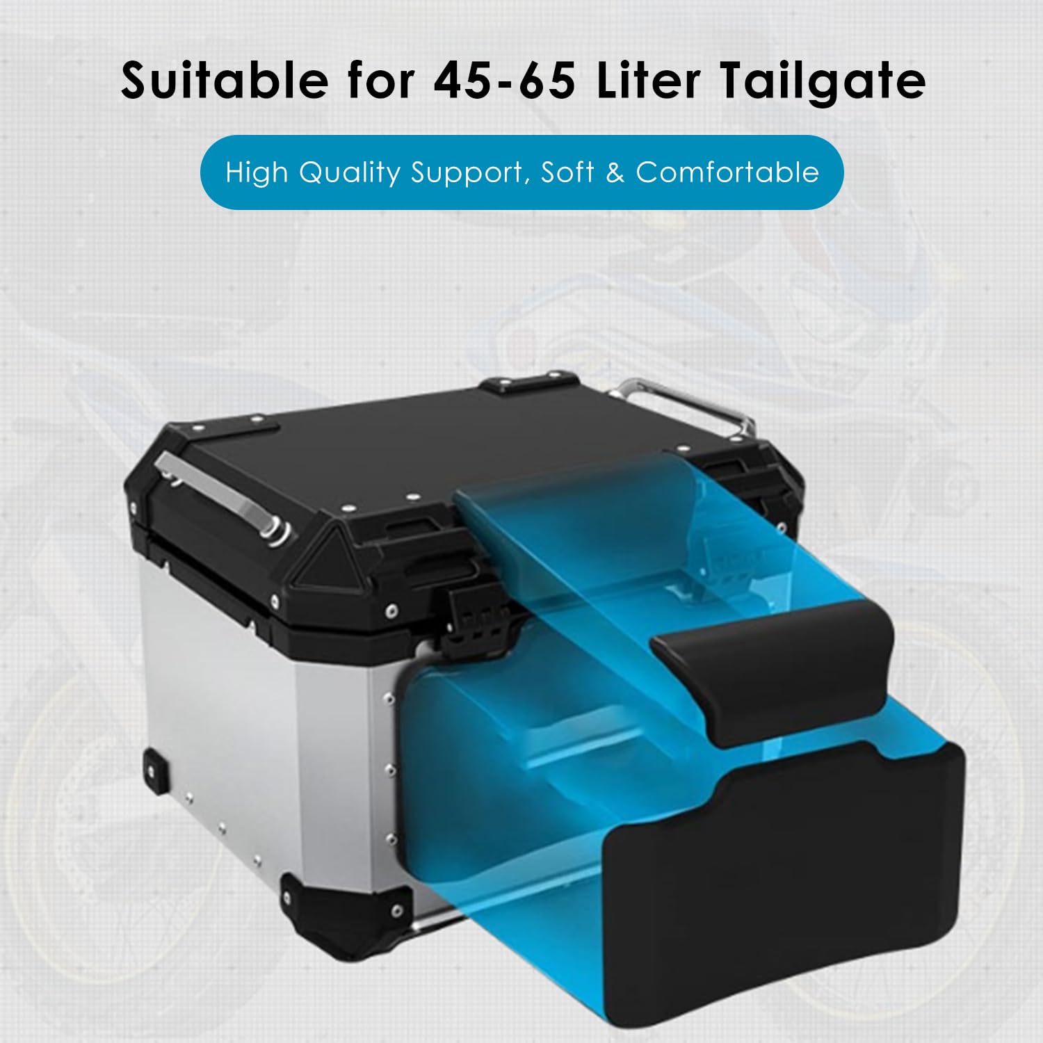 Schienalino per Bauletto per Moto, Cuscino per Schienale per Bagagliaio per Moto in Pelle PU Spessore 3cm Accessori per Smorzamento per Moto