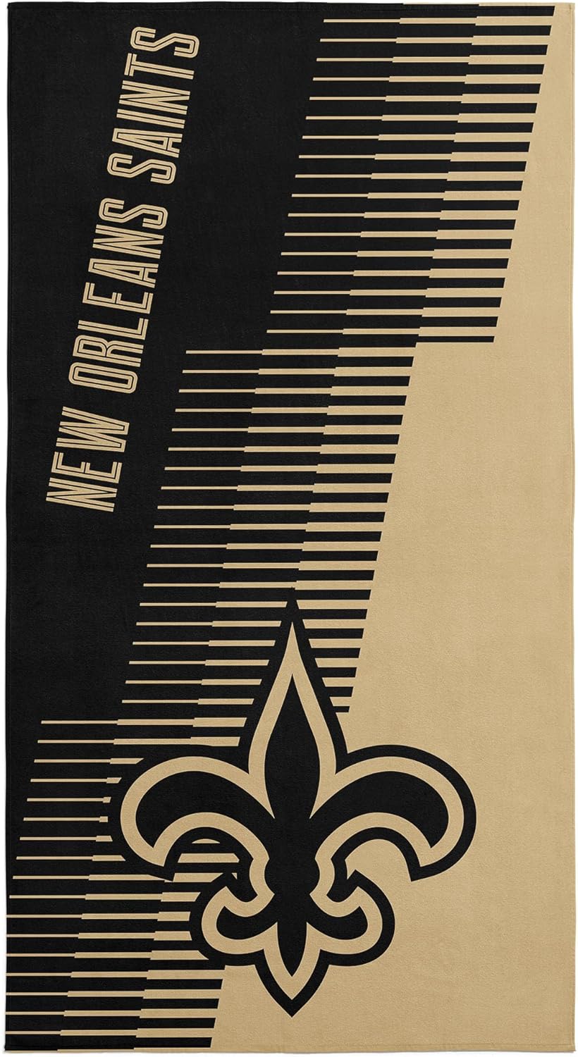 Northwest New Orleans Saints NFL Progression Jacquard Beach Towel 36 x 72 Inches