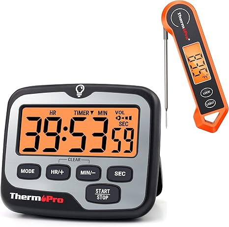 Review ThermoPro TP19H Digital Meat Thermometer+ThermoPro TM01 Kitchen Timers for Cooking Review ThermoPro TP19H Digital Meat Thermometer+ThermoPro TM01 Kitchen Timers for Cooking
