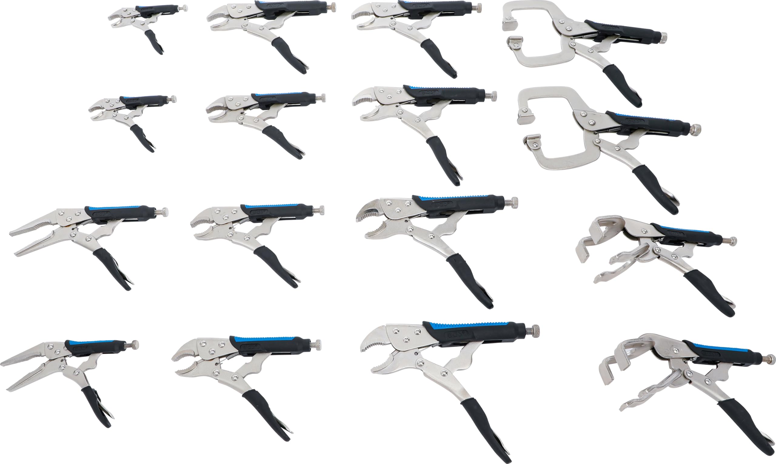 BGS 4495 | Juego de alicates grip | 16 piezas
