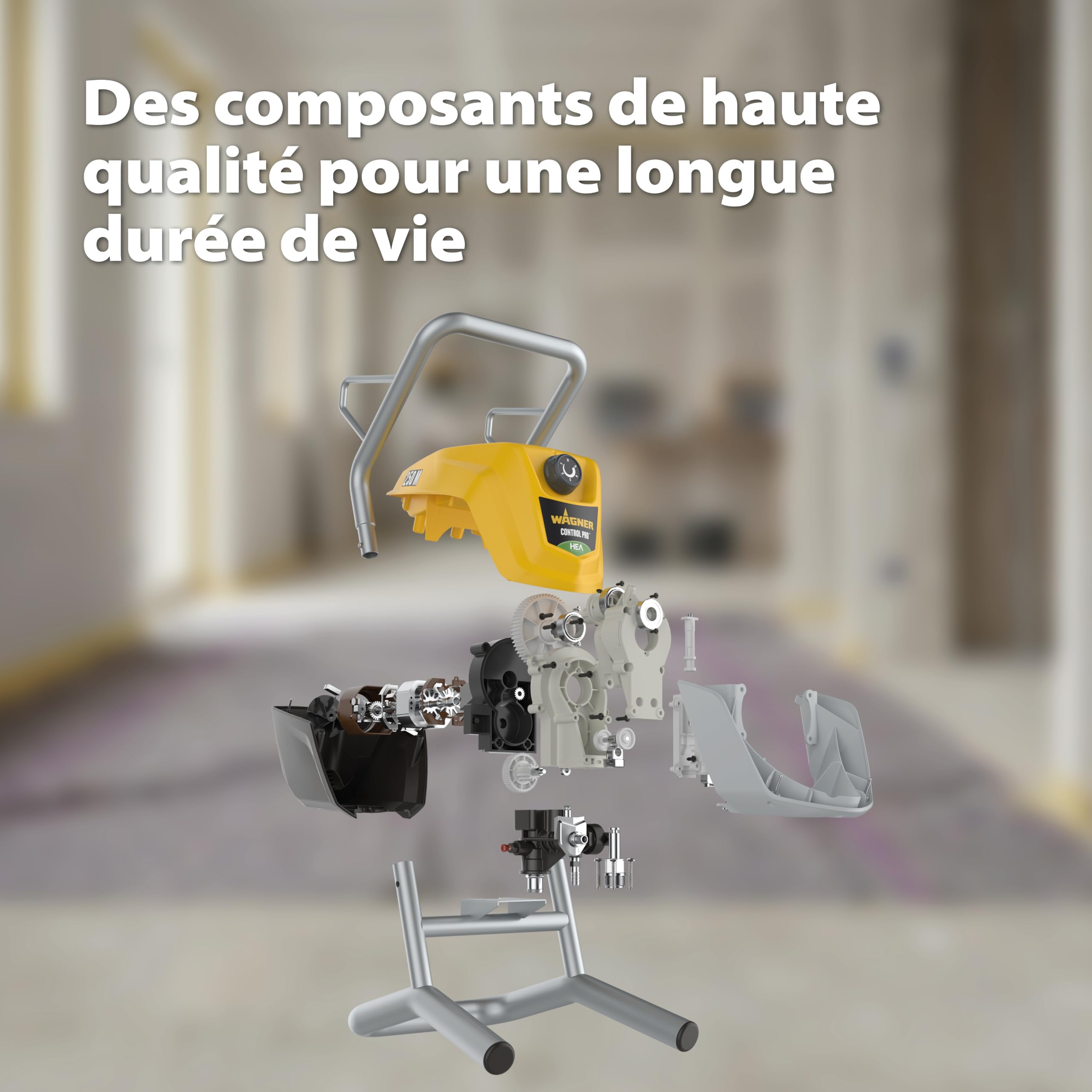 WAGNER Système de Peinture par pulvérisation Airless Control Pro 250 M pour peintures murales, sous Couches, Vernis & lasures, 15 m²-2 Min, réglage de la Pression, 110 Bar, Tuyau 9 m