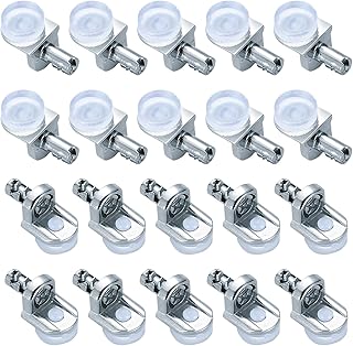 CALIDAKA 20PCS Shelf Support Pegs 5mm Metal Shelf Pegs Pins Replacement Cabinet Pegs Shelf Support Kitchen Cabinet Shelf Pegs Shelf Holders Pegs Shelf Clips for Wood Shelving Bookshelf(Silver)