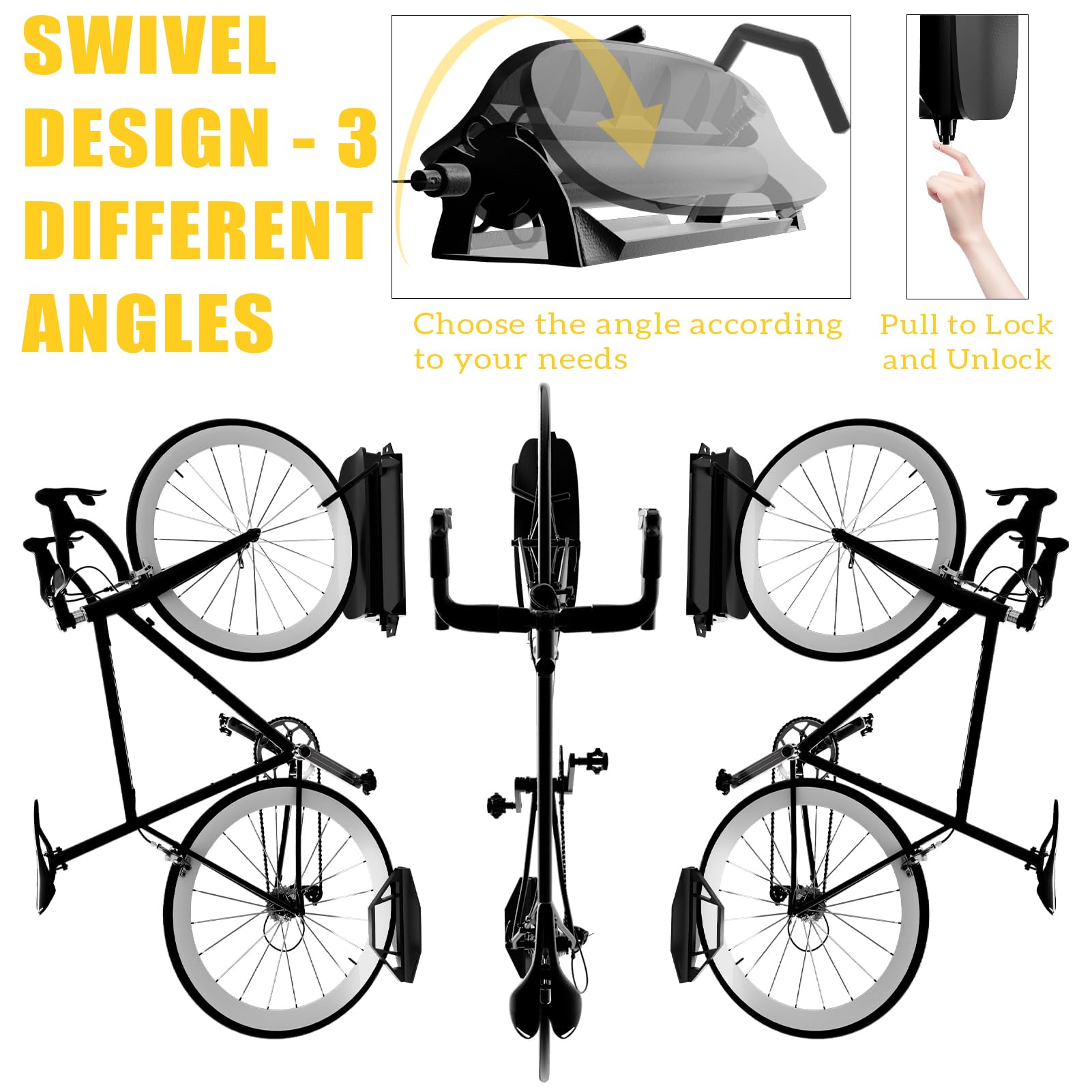 Soporte de pared para bicicleta, soporte para bicicletas de interior, soporte de pared para garaje, apartamento