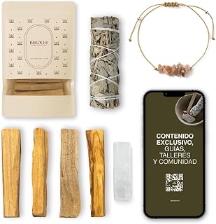 Regalo Edición Premium: Palo Santo Limpieza Energética + Salvia Blanca para Quemar + Pulsera de Regalo + Selenita, Acceso Academia BESOULS: Rituales, Cursos y Crecimiento Espiritual (Bolsa)