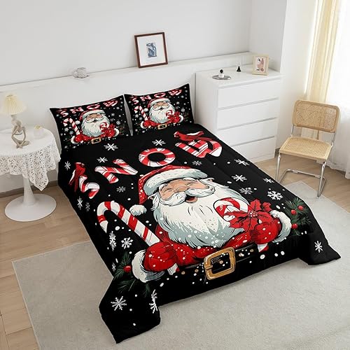 Miniatura 148 de Castle Fairy Juego de edredón de Halloween tamaño individual, juego de ropa de cama con estampado de animales de murciélagos negros para niños