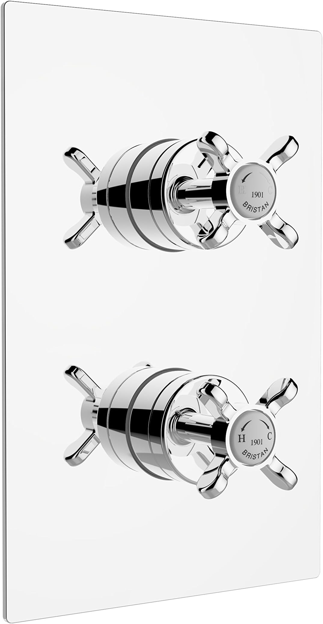 Bristan N2 SHCVO C 1901 Recessed Thermostatic Dual Control Shower Valve, Chrome