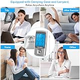 TEC.BEAN 24 Modes Tens Unit Muscle Stimulator, Rechargeable Tens Machine with 8 Electrode Pads (American Gel), Electric Pulse Massager for Pain Relief Therapy