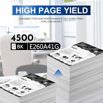 1 Pack E260 E260A41G High Yield Toner Cartridge Compatible for E260 E260d E260dn E260dt E260dtn E360 E360d E360dt E460 E460d E460dn E460dtn E460dw E462 E462dtn Printer (4,500 Page Yield)