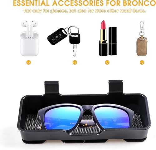 Miniatura 6 de BESTAOO Soporte para lentes de sol, organizador de almacenamiento para Ford Bronco 2021 2022 2023 2024 2025 Accesorios 2/4 puertas