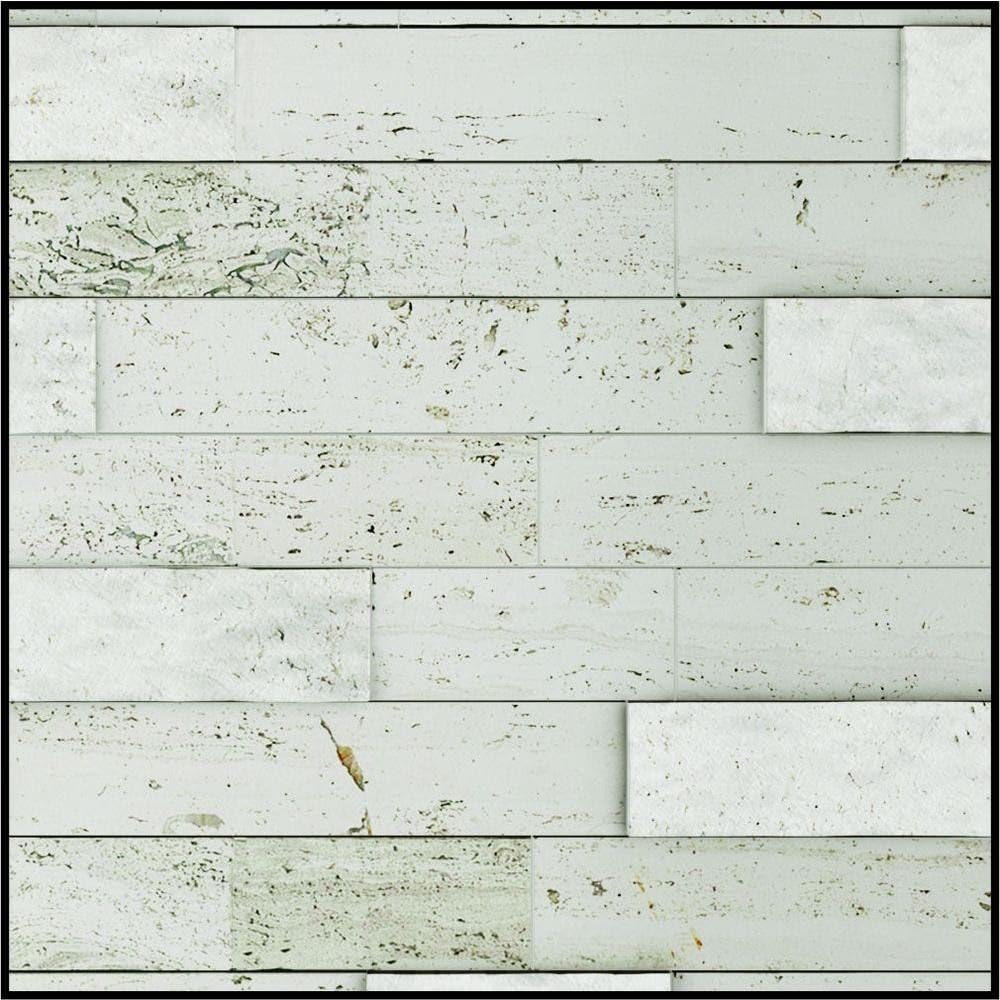 3579845 Himalayan White 11.77 In. X 11.57 In. X 8 Mm Stone Self-Adhesive Wall Mosaic Tile (11.4 Sq. Ft./ Case)