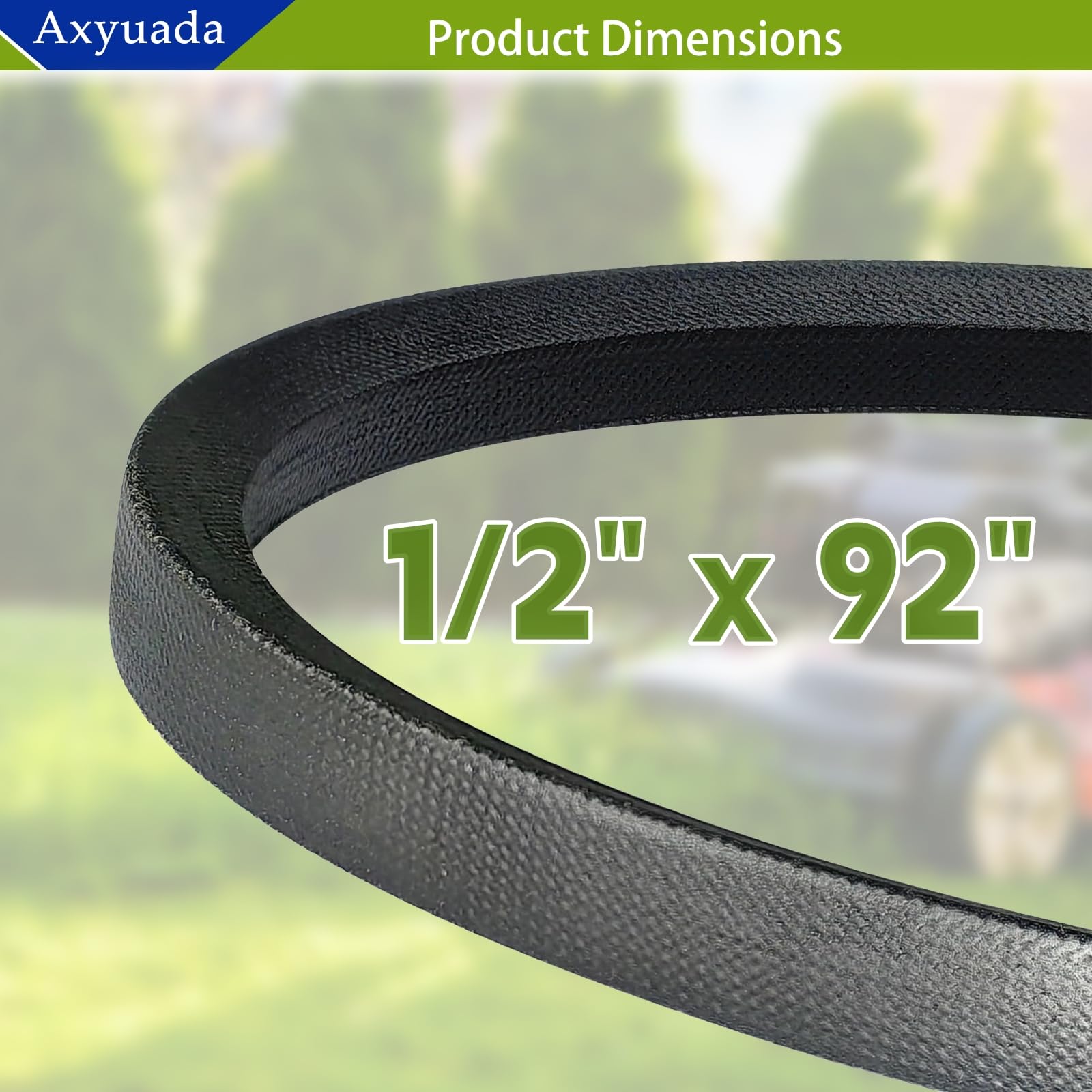 Correa de transmisión PTO para cortacésped de 1/2 x 92 pulgadas, compatible con Husq., AYP, JD, MTD - Reemplaza GX20241, 106863X, 532108597 y más