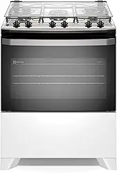 Electrolux Fogão 5 bocas Electrolux Branco Efficient Mesa Inox, PerfectCook e VaporBake® (FE5IW) Bivolt