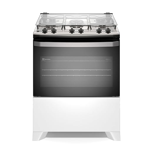 Electrolux Fogão 5 bocas Electrolux Branco Efficient Mesa Inox, PerfectCook e VaporBake® (FE5IW) Bivolt