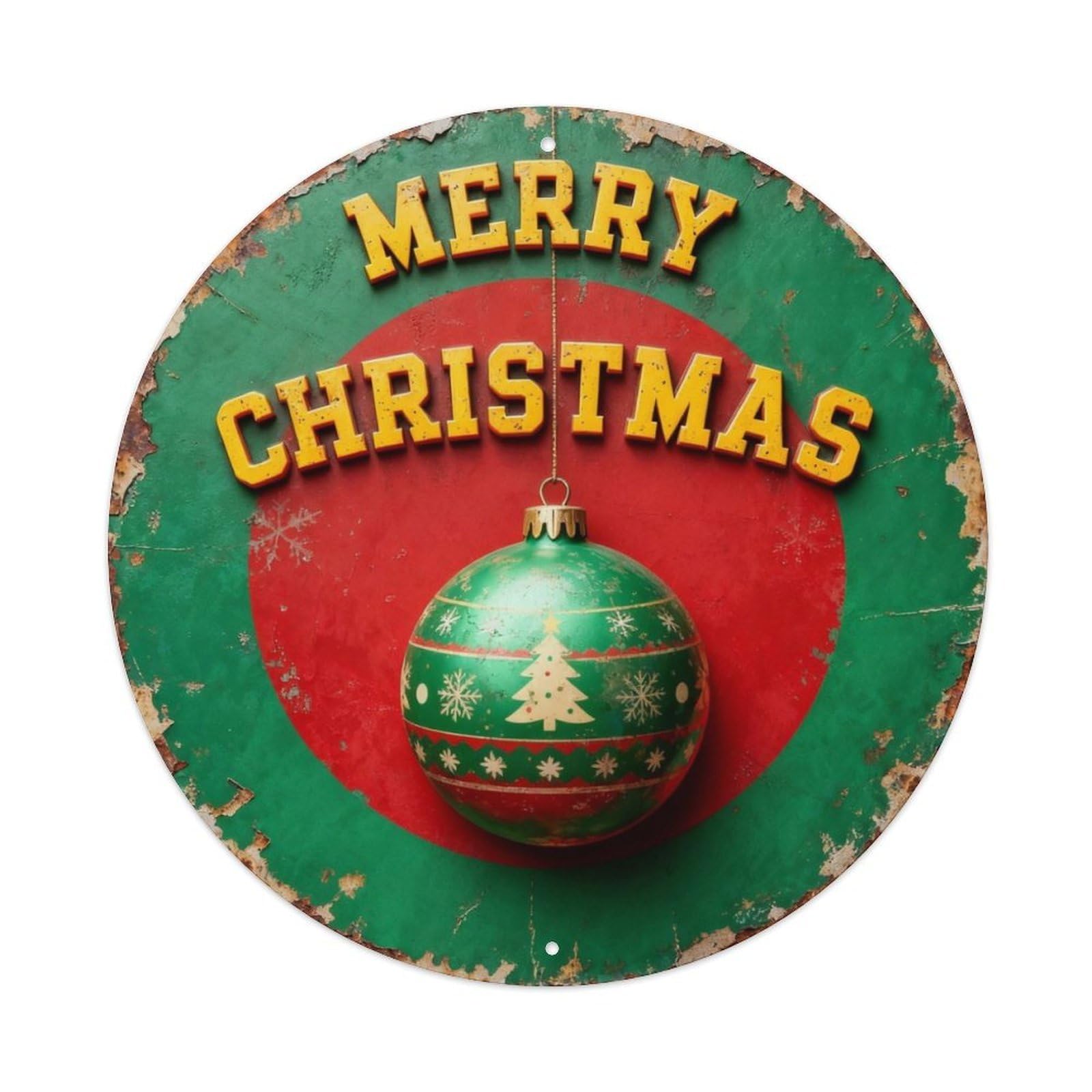 Merry Christmas Metal Tin Sign Plaque