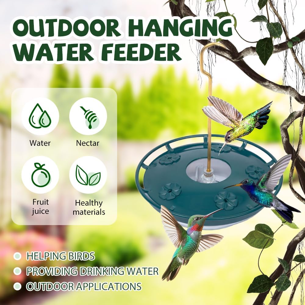 Hummingbird Feeders for Outdoors, 2026 New Leak-Proof Feeder, Multifunctional Ant Moat Hummingbird Feeder for Patio, Easy Clean Bee Proof Feeder with 5 Ports for Women Men Gift (2, Red)