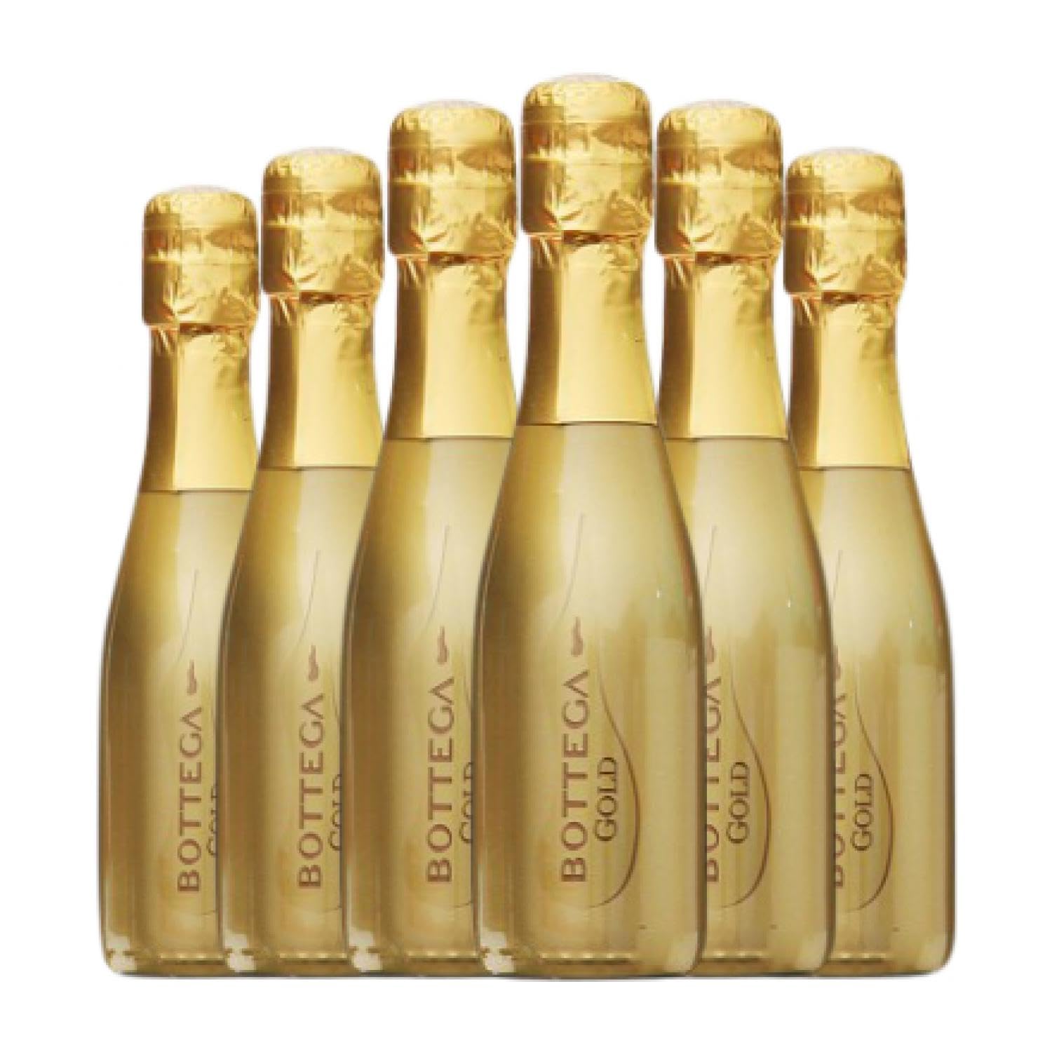 Bottega Gold Glera Brut Prosecco Reserva Botellín 20 cl Espumoso blanco (Caja de 6 Botellín de 20 cl)