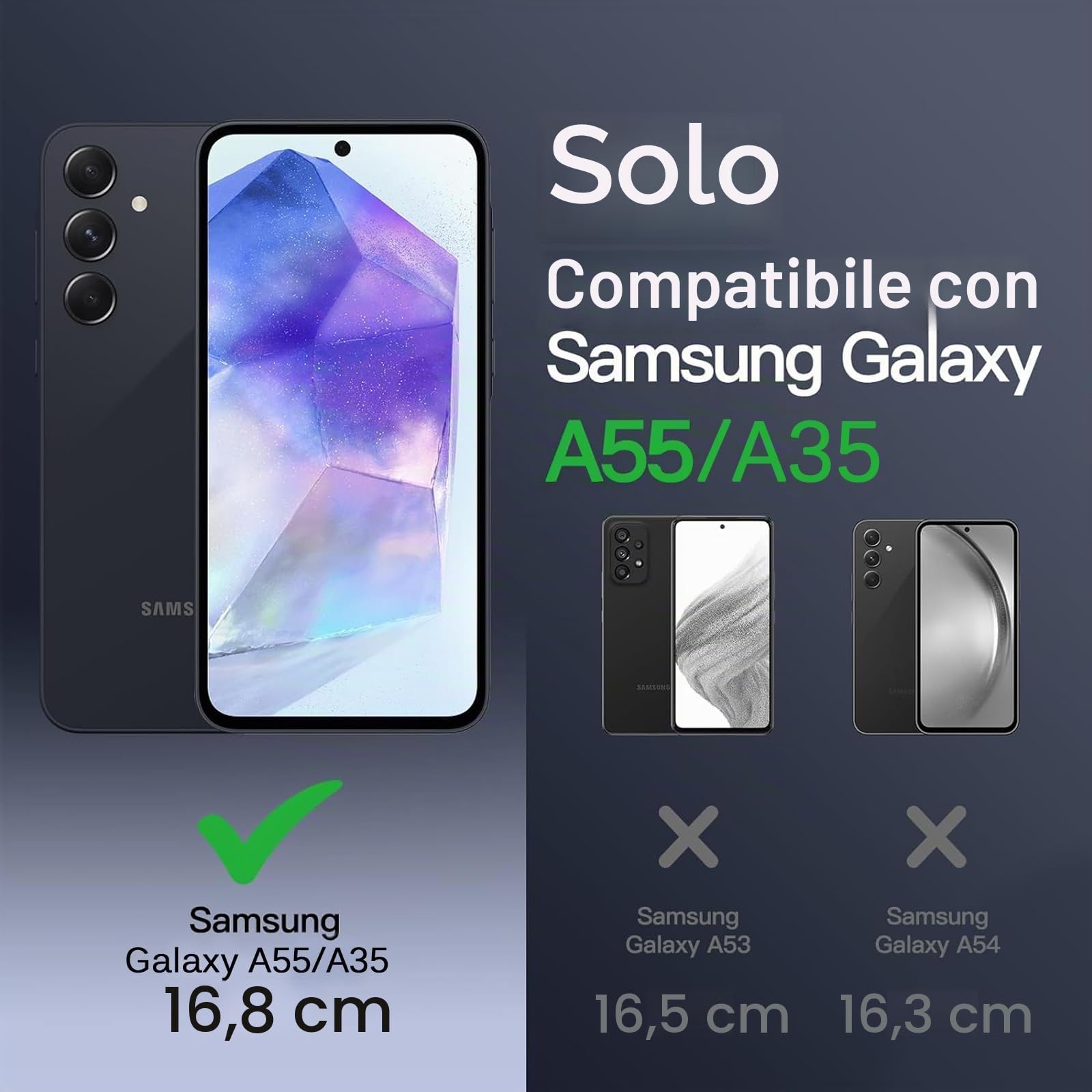 Custodia per Batteria per Galaxy A35/A55, Coperchio di Ricarica del Pacchetto di Alimentazione Portatile Ricaricabile 7000mAhGalaxy A35/A55 5G (6,6 Pollici) Caricabatterie esteso