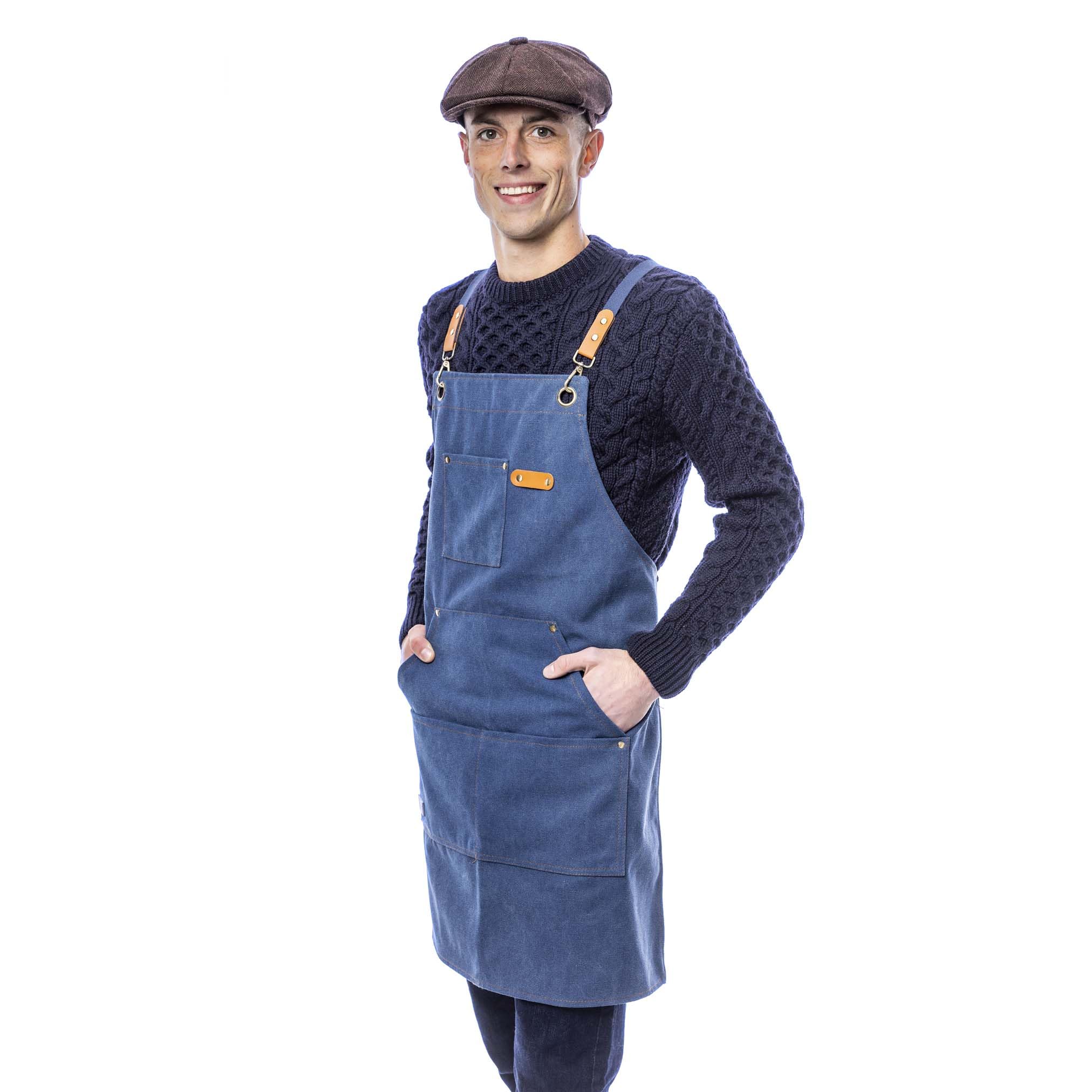 Heritage Traditions Canvas Utility Apron, Crafters, Woodwork Overall (Blue)