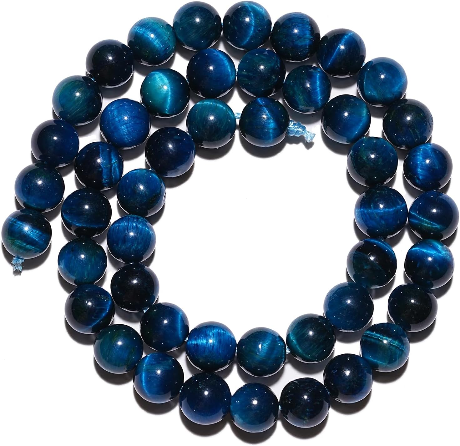 8mm Natural Blue Tiger Eye Gemstone Beads Polished Round Smooth Stone Beads for Bracelets Jewelry Making - Image 5