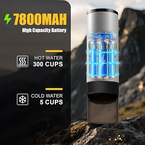 Miniatura 3 de Cafetera portátil para viajes, campamento, cafetera de café expreso autocalentable con USB-C, compatible con café molido y cápsulas NS, máquina de