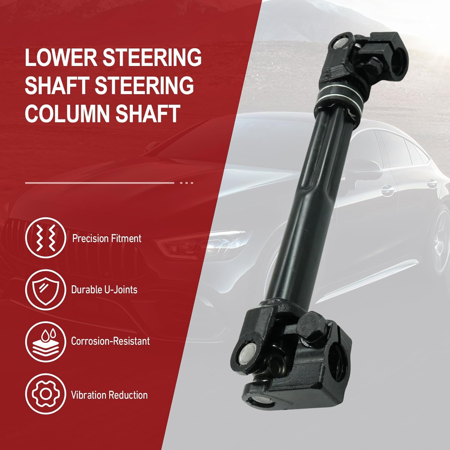 Lower Steering Shaft Steering Column Shaft for Ford F150 2015 2016 2017 2018 2019 2020 Excluding Raptor Model Replaces OE ‎425-331 FL3Z3B676A 425331