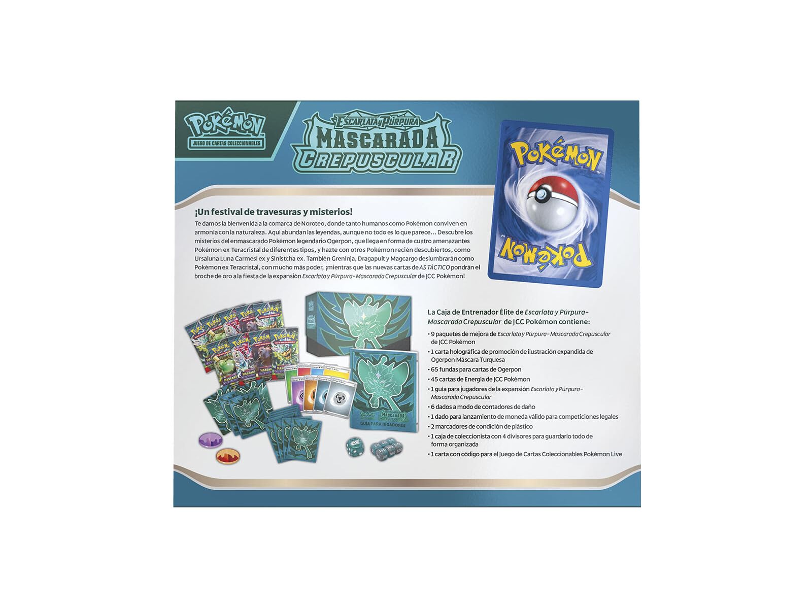 BANDAI PC50515 Juego de Cartas Pokémon TCG: SV06 Elite Trainer Box, Multicolor, Cartas Coleccionable para los Amantes del Anime, Versión en Español