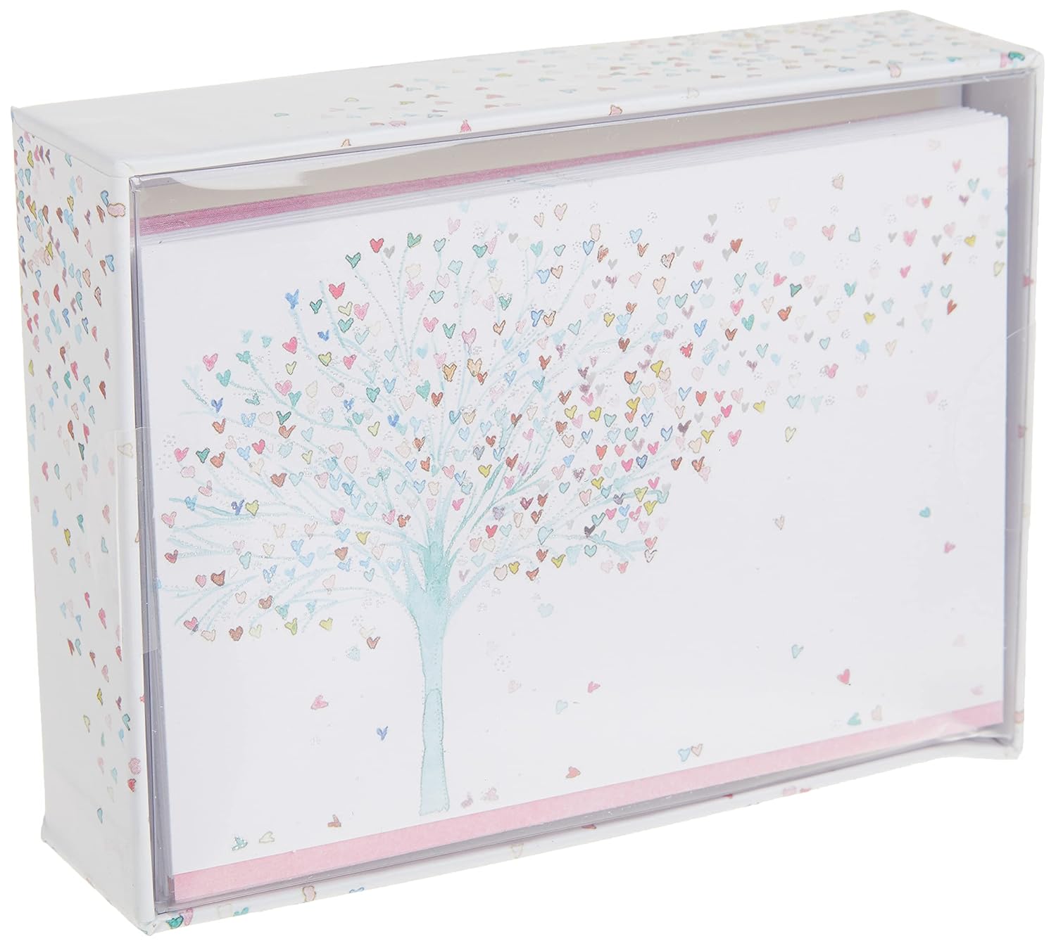 Tree of Hearts Note Cards (14 Cards, 15 Self-sealing envelopes)