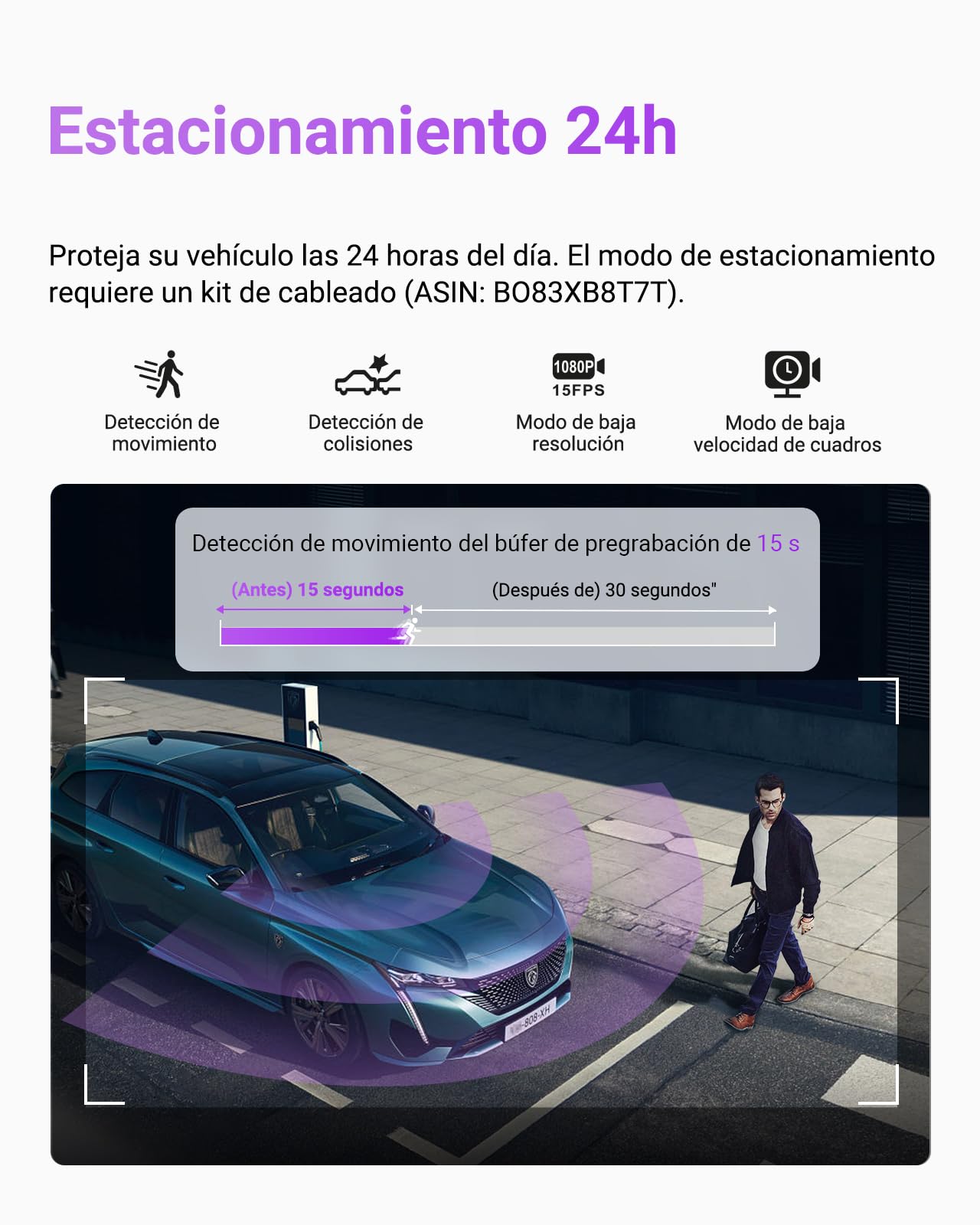 VANTRUE S1 Pro Cámara para Coche, 2,5K 60FPS, 5G WiFi GPS, ADAS, STARVIS 2, visión Nocturna Platepix, G-Sensor dashcam cámara Coche, Monitor de Aparcamiento 24H, Control por Voz & App, máx. 1 TB