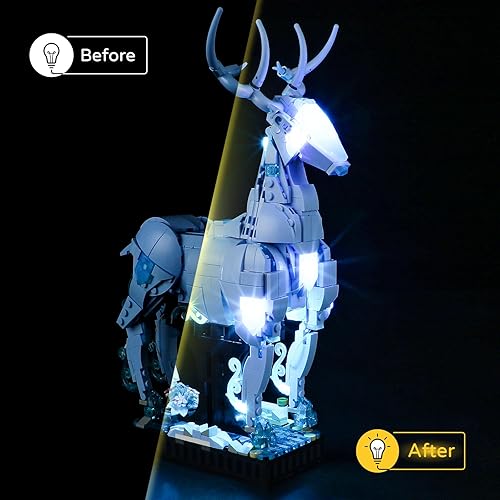 Miniatura 6 de YEABRICKS Luz LED para modelo de bloques de construcción Lego-76414 Harry Potter Expecto Patronum (el set de Lego NO está incluido)